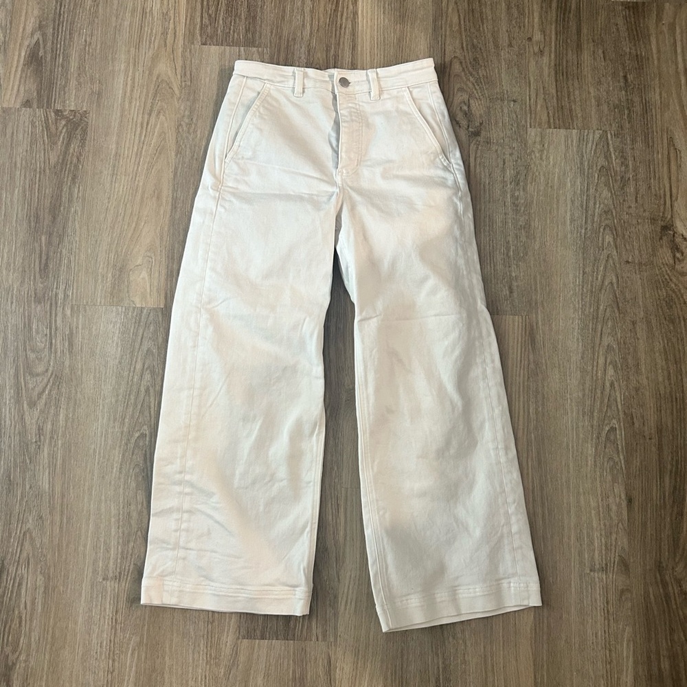 Everlane White Wide-Leg Jeans